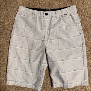 Hurley Men's size 30 Light Gray Plaid Shorts